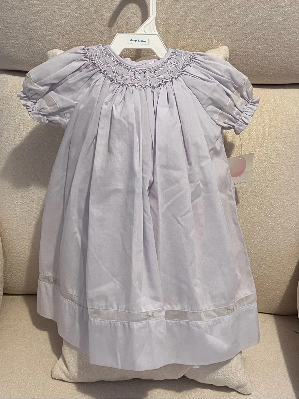 Petit Ami Lavender Smocked Puff Sleeve Dress - Picture 2 of 10